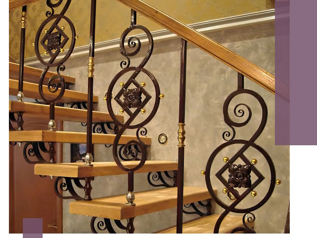 Изготовление кованых лестниц под ключ в Мценске