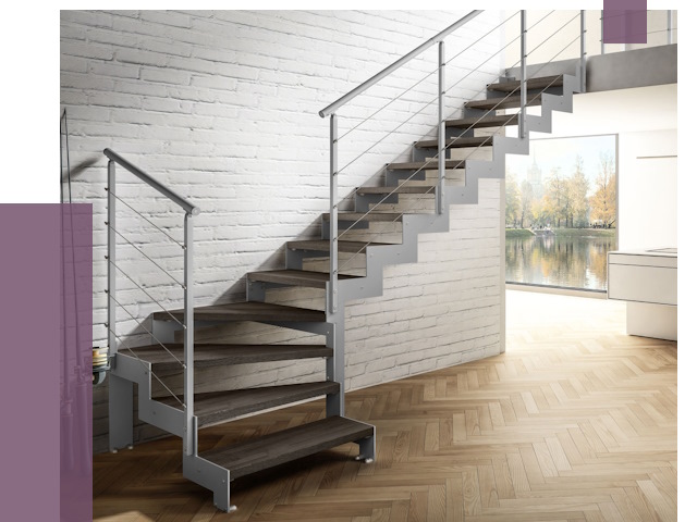 Г-образные лестницы под ключ в Мценске от 36710 руб. | ПРОЛЁТ-Мцн