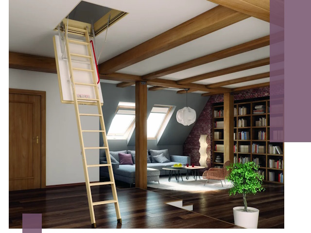 Чердачные лестницы под ключ в Мценске: изготовление и монтаж