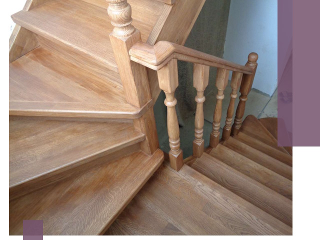 Дубовые лестницы под ключ в Мценске: изготовление и монтаж