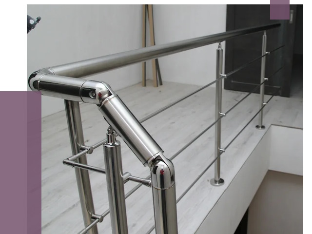 Перила из нержавеющей стали в Мценске от 8912 руб. под ключ | ПРОЛЁТ-Мцн