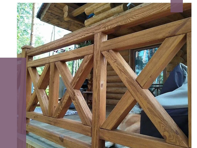 Деревянные перила под ключ в Мценске от 7595 руб. 