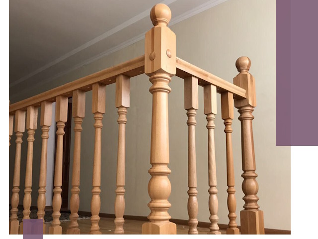 Деревянные перила на заказ в Мценске: монтаж и изготовление