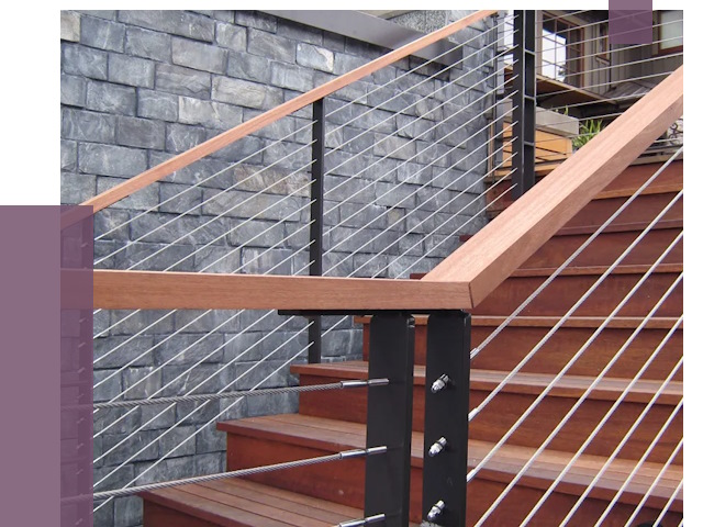 Тросовые перила под ключ в Мценске от 7697 руб. 