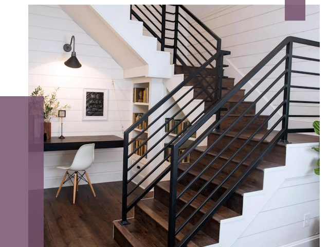 Перила для лестницы в доме в Мценске от 7342 руб. — ПРОЛЁТ-Мцн