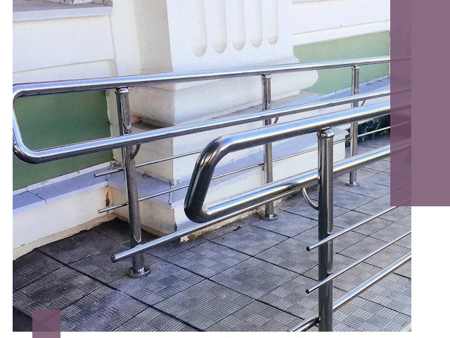 Ограждения пандусов из металла и нержавейки в Мценске