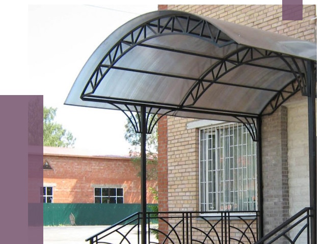 Металлические навесы и козырьки в Мценске от 12659 руб.