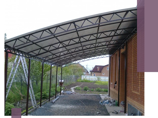 Профессиональный монтаж навесов под ключ в Мценске