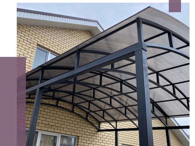 Монтаж козырьков в Мценске от 11393 руб. | ПРОЛЁТ-Мцн