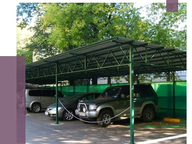 Навесы для парковки в Мценске от 79497 руб. заказать | ПРОЛЁТ-Мцн