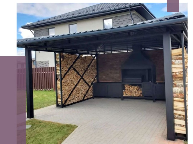 Навесы для барбекю в Мценске от 12608 руб. под ключ | ПРОЛЁТ-Мцн