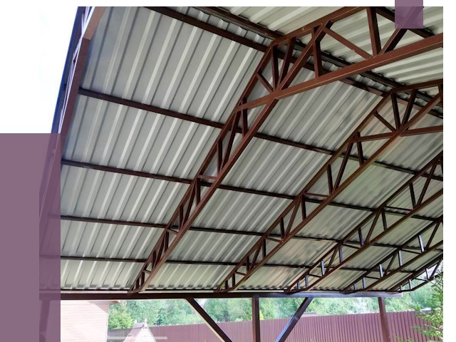 Навесы из профнастила в Мценске от 7291 руб. | ПРОЛЁТ-Мцн