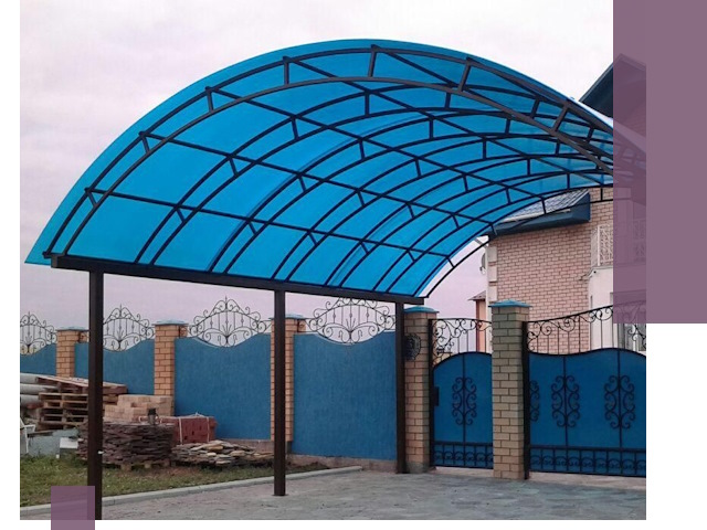Арочные навесы под ключ в Мценске — изготовление и монтаж