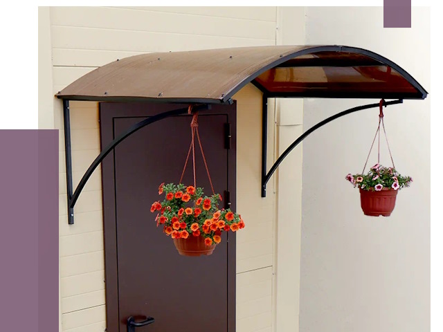 Козырьки над входом в Мценске от 14684 руб.  | ПРОЛЁТ-Мцн