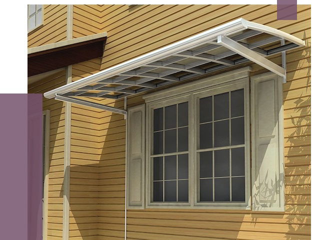 Козырьки над окнами в Мценске от 7545 руб. — монтаж, покупки | ПРОЛЁТ-Мцн