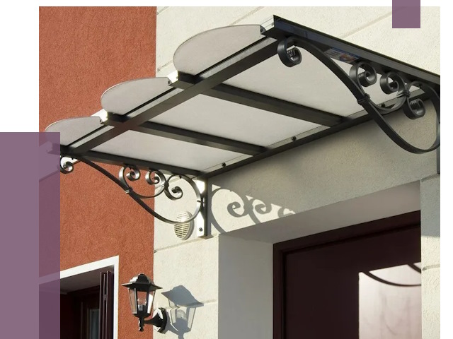 Односкатные козырьки в Мценске от 8304 руб.  | ПРОЛЁТ-Мцн