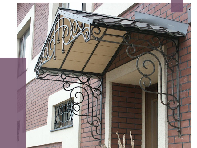 Двускатные козырьки в Мценске под ключ от 12659 руб.