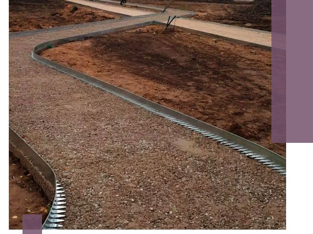 Металлические бордюры под ключ в Мценске — изготовление и монтаж