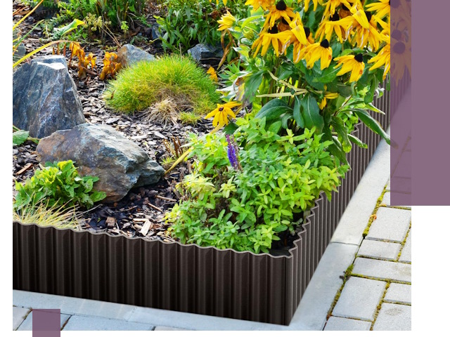 Металлические бордюры для клумб в Мценске — производство и монтаж