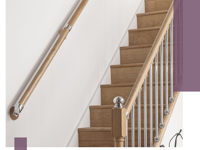 Пристенные поручни из стали и нержавейки под монтаж в Мценске